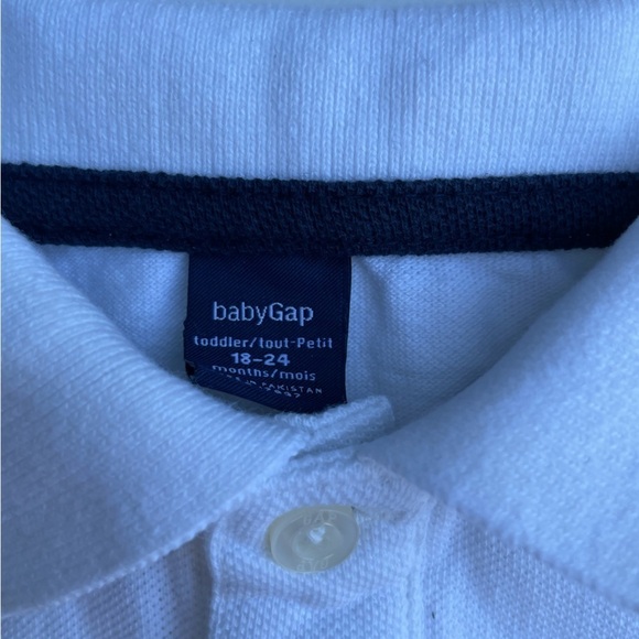 Gap Teddy Bear Logo Short Sleeve White Polo - Picture 4 of 7